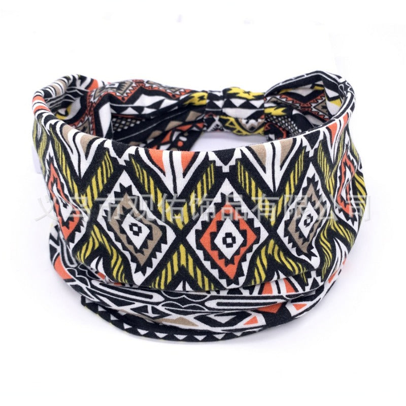 Wholesale Printed Women's Wide-brimmed Sports Women's Sweat-absorbing Headscarf